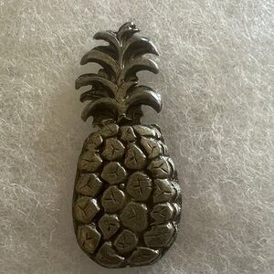 Vintage Signed Metzke Pewter Pineapple Brooch